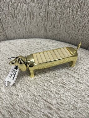 Gold Dachshund Ring Holder